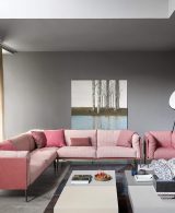 salotto divano rosa